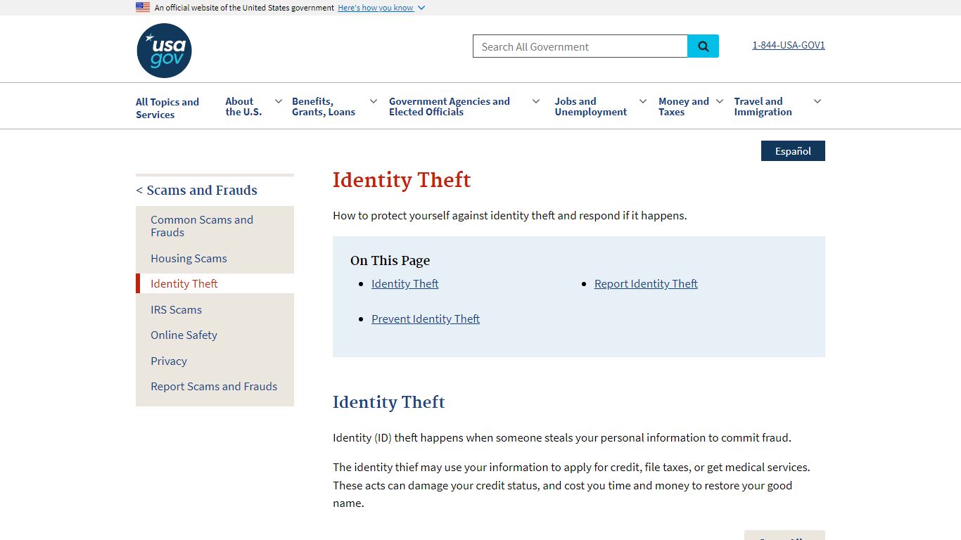 Identity Theft | USAGov